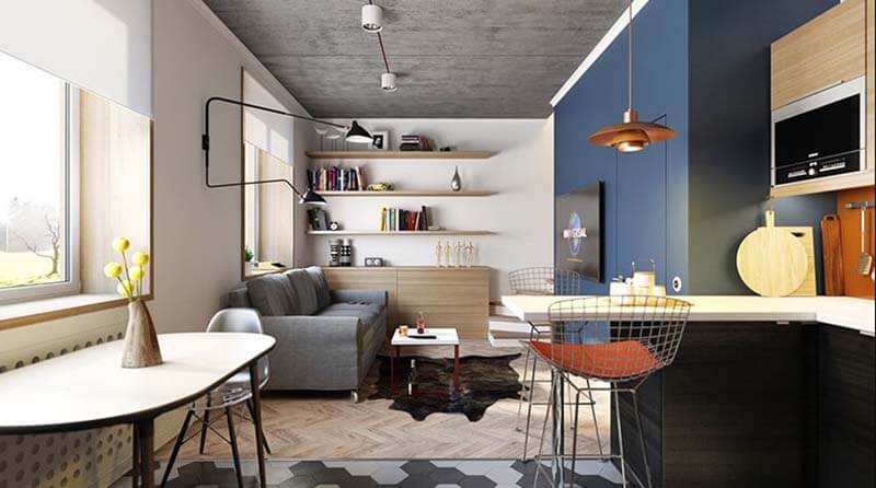 Những mẫu căn hộ với thiết kế ấm áp pha trộn đầy màu sắc hiện đại